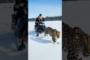 Amur Leopard Asks A Man To Save Its Cub #rescue #wildliferescue #animals #leopard
