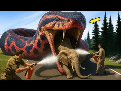Animal Rescue: Heroes Race to Save Pregnant Elephant from Monster Python’s Crushing Coils ⏱️🐘🐍🔥