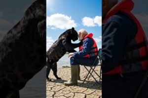 Black Jaguar Asks A Man To Save Its Cubs" #animals #rescue #wildlife #jaguar