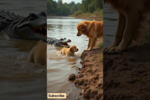 🐕Brave Fisherman Saves Puppy from Giant Crocodile | Heart-Stopping Real Rescue🎀#dog #dogrescue