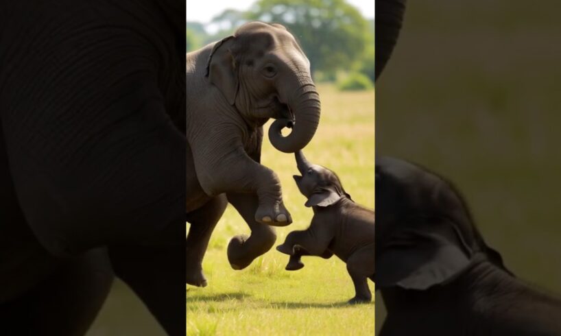 Calf playing with his mother #shortsfeed #animals #shortvideo #wildlife #funny