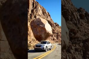 “Car vs Giant Rock 😱 | Ek Second Ka Farq Between Life & Death!”#EpicFail