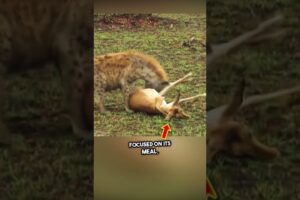 Clever Impala Outsmarts Hyena and Cheetah in Shocking Twist! (watch till the end) #shorts