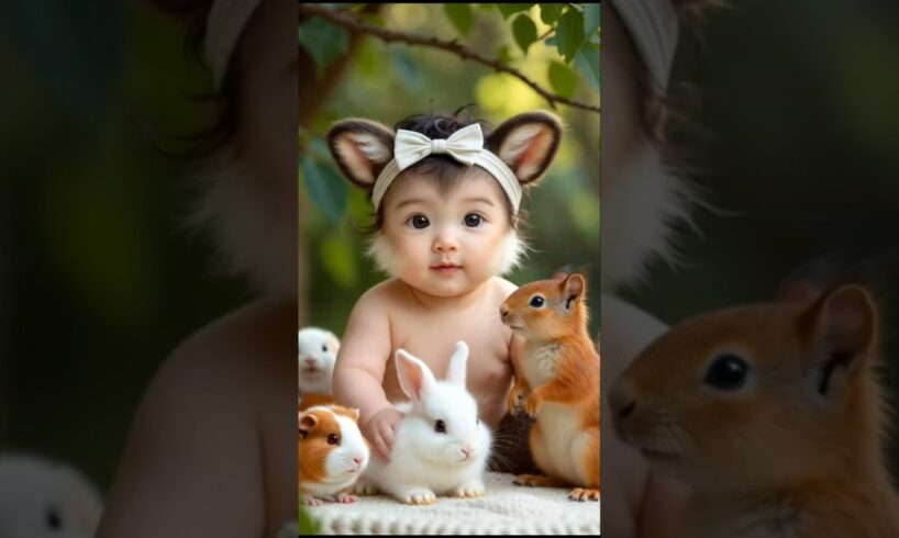 Cute Little Girl Playing with Baby Animals Will Melt Your Heart! 🥹💕