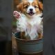 “Cutest Puppy Ever! 🐶❤️ Adorable Pup Sitting in a Bucket Melted My Heart!” #cute #bestpuppy #cutepup