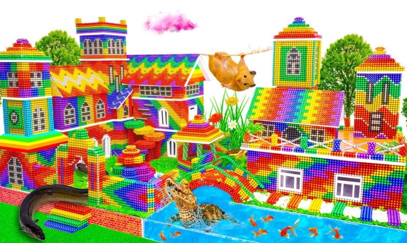 DIY - 299 Days Building Survival SAFEST Underground Castle For Cute Puppies From Magnetic Balls