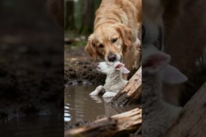 Dog Saves Baby Lamb From Danger!#rescue #dogs #dog #animals