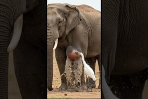 Elephant Rescue by Brave Bird | Heart-Touching Wildlife Saving Story #animalrescue