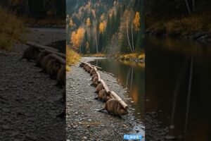 FAITH IN ANIMALS RESTORED! Beavers build a bridge to save a bus! #animals
