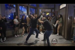Fight brawl breaks out on 6th Street Austin TX 11-1-2025