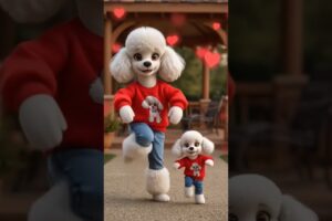 Funny Puppies Dancing in Red Sweaters 🐶❤️ Cutest Dog Dance Challenge | #Shorts #DogDance