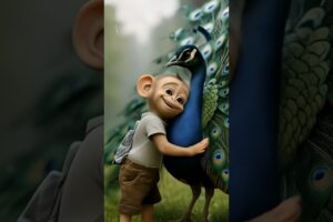 Give love get love ♥️| baby monkey kindness emotional #shorts #monkeyvideo #emotional #animallife