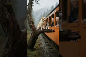 Golden Retriever Mom and Puppy Save a Train #dog #goldenretriever #rescue #animals