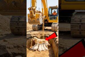 Golden Retriever Saves Family With Help Of Construction Worker! #animals #animalrescue