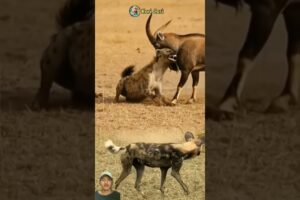 HYENA FIGHTS WITH DEER #animals #shorts #youtubeanimation