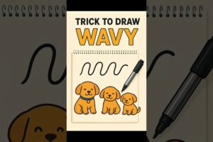 How to Draw Cute Puppies Easily 🐶 | Simple Drawing Trick That’ll Blow Your Mind! Subscribe for More!