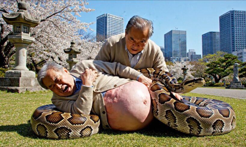 Japanese Animal Rescue's Tense Mission to Save Two Men from Giant Burmese Python