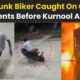 Kurnool Bus Accident: Video Shows 'Drunk' Biker Riding Recklessly Moments Before Crash | Andhra Bus