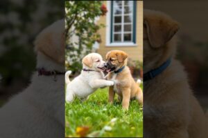 Little Adorable Puppies Playing In The Garden #puppy #cute #cutedog #dog #viral #shorts