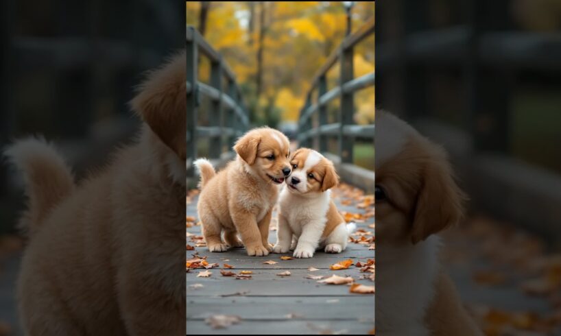 Little Fluffy Puppies Cute Moment Video #dog #cute #puppy #funny #viral #shorts