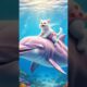 🐬 ❤️😺Pink Dolphin Saves the Little Kitten #catshorts #cat #catvideos #catlovers