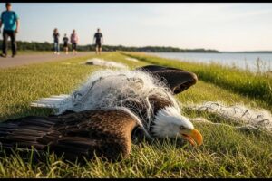 Rescuing a Bald Eagle Trapped in Fishing Nets