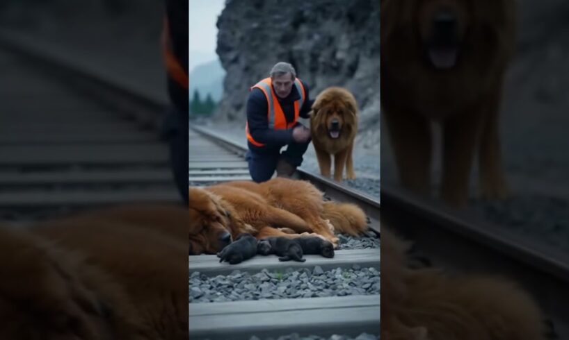 Smart dog stops train to save its children #dog #rescue #animalrescue #pets