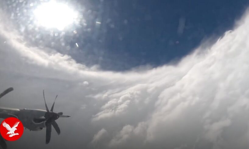 Storm hunters capture footage from inside the eye of Hurricane Melissa