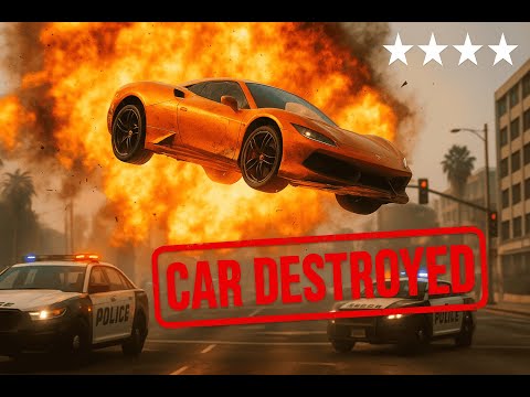 Supercar vs 4★ Police: Epic GTA V Police Chase & Total Wreck#motovlog #gtav