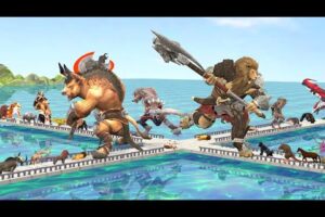 Ultimate Wild Animals vs Monster Hero's Animal Revolt Battle Simulator Game Play|Animal Doodles TV