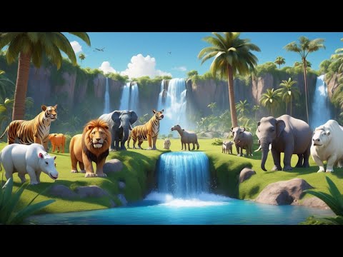 Wild Animals Playing Together – Funny 3D Lion & Friends Gameplay! 🦁🤣