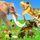 Wild Elephant vs T-Rex Dinosaurs Versus Wild Animals Epic Battle Animal Revolt Battle Simulator
