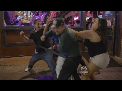 Wild brawl breaks out 6th Street Austin TX 2025 fight