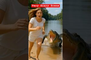 You Won’t Believe How Cat Rescued a Girl From a Crocodile! #shorts  #cat #crocodile