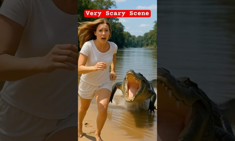 You Won’t Believe How Cat Rescued a Girl From a Crocodile! #shorts  #cat #crocodile