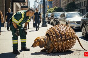 animal rescue stories: Dachshund Dog Trapped in Giant Shell Gets Incredible High-Tech Rescue
