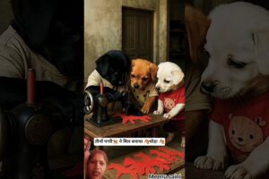 pizza🍕made from the hard work  of three cute puppies🐕 #animal #storyuflabrador #cutedog #shortsfeed