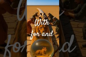 rescue lion from giant glass log #animals #viral  #shorts