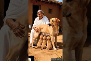 Grandmother saves cute puppies from the butcher 😭 #ai #baby #save