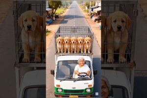 "Grandmother saves cute puppies from the butcher 😥 #ai #baby #save #alizasehar"