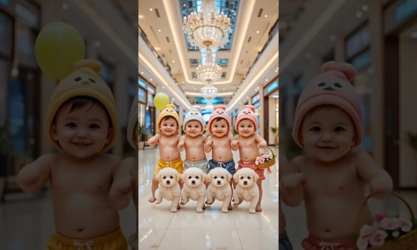 Adorable Babies Dancing with Cute Puppies 🐶💛 | Cutest Baby Dance Video Ever!