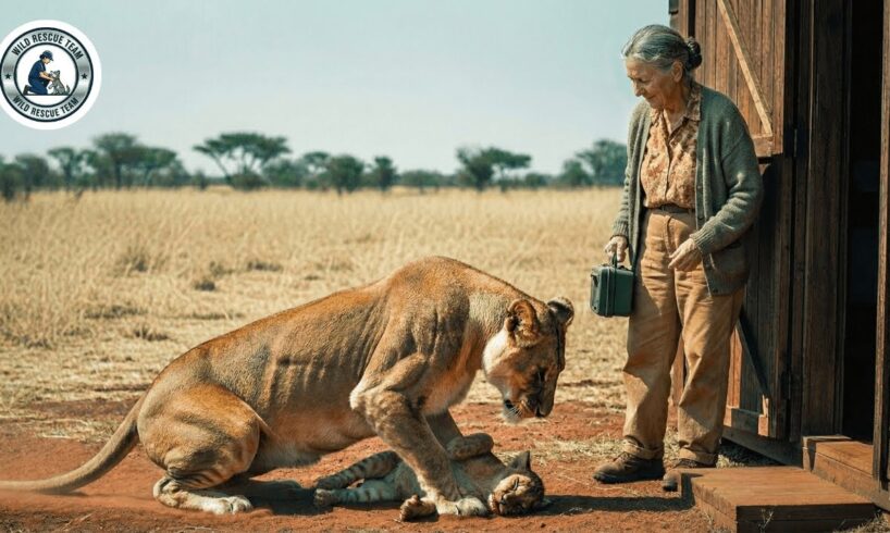 Animal Rescue: A Lioness Begs a Human to Save Her Baby #10