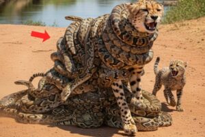 Animal Rescue : Rescue Team Save a Cheetah and Her Cub From Millions of Snake!