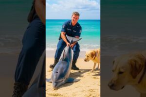 Brave Labrador Retriever Saves a Dolphin and Her Baby #animals #dog #goldenretriever #animalrescue