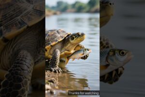 Brave Turtle Rescues Fish 🐢🐟#turtle #fish #ai