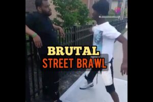 Brutal Street Brawl Shocks Everyone.#kravmaga #martialarts #fight #muaythai #fighting #fyp #boxing