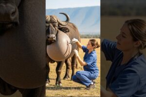 Buffalo Rescue Surgery | Female Doctor Saves Buffalo Baby | Animal Rescue Operation #animalrescue