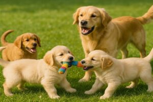 🐶🔥 Cute Puppies Fighting Over Toys on Green Grass – Funny Dog Moments & Playful Barks