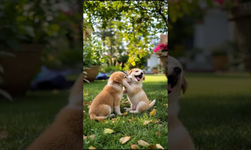 Cute Puppies Playing Funny Video #puppy #dog #funny #viral #shorts