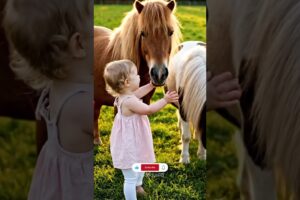 Cute baby play horse 🐎 #cutebaby #rj_079 #rjworldwild #birdslovers #animals #play #horse #babygirl